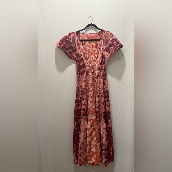 Bohemian Maxi Dress in Pink and Purple - Picture 2 of 4